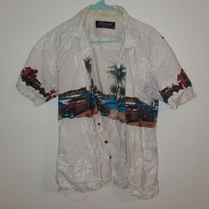 Hawaiian Shirt Button Up Shirt Sleeve Size Medium by Favant